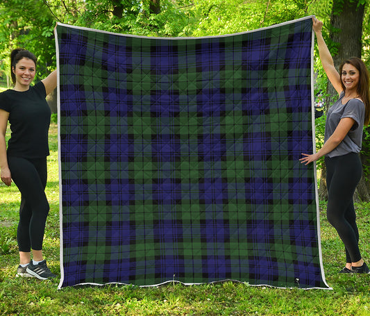 Black Watch Tartan Pattern Print Quilt