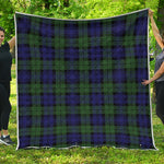Black Watch Tartan Pattern Print Quilt