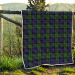 Black Watch Tartan Pattern Print Quilt