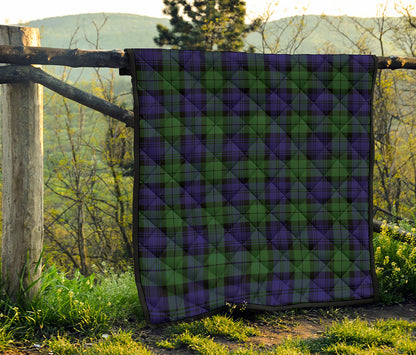 Black Watch Tartan Pattern Print Quilt