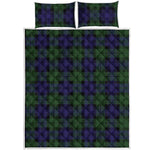 Black Watch Tartan Pattern Print Quilt Bed Set