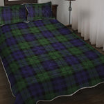 Black Watch Tartan Pattern Print Quilt Bed Set