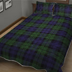 Black Watch Tartan Pattern Print Quilt Bed Set