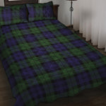 Black Watch Tartan Pattern Print Quilt Bed Set
