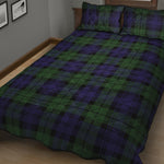 Black Watch Tartan Pattern Print Quilt Bed Set
