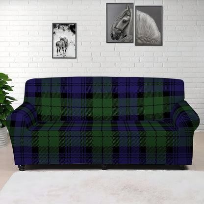 Black Watch Tartan Pattern Print Sofa Cover