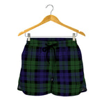 Black Watch Tartan Pattern Print Women's Shorts