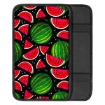 Black Watermelon Pieces Pattern Print Car Center Console Cover