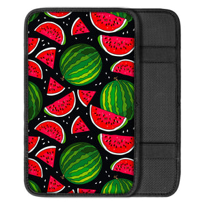 Black Watermelon Pieces Pattern Print Car Center Console Cover