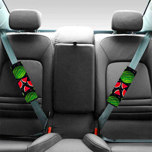 Black Watermelon Pieces Pattern Print Car Seat Belt Covers