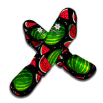 Black Watermelon Pieces Pattern Print Muay Thai Shin Guard