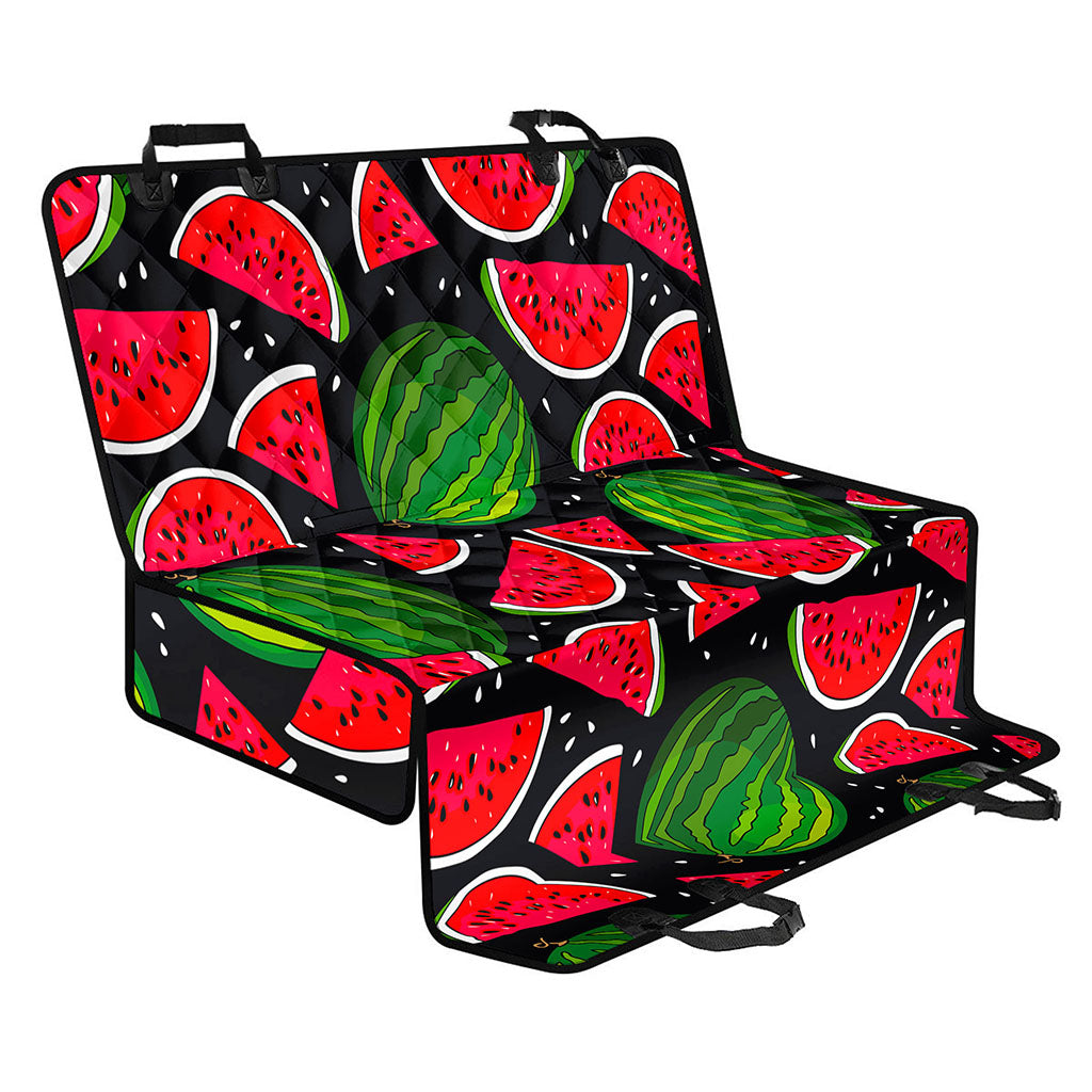 Black Watermelon Pieces Pattern Print Pet Car Back Seat Cover