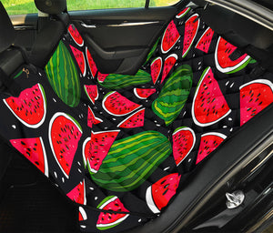 Black Watermelon Pieces Pattern Print Pet Car Back Seat Cover