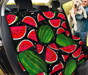 Black Watermelon Pieces Pattern Print Pet Car Back Seat Cover