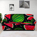 Black Watermelon Pieces Pattern Print Sofa Cover