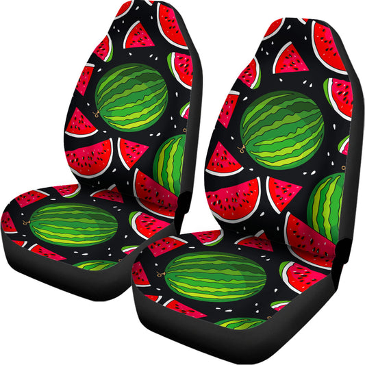 Black Watermelon Pieces Pattern Print Universal Fit Car Seat Covers