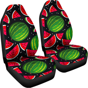 Black Watermelon Pieces Pattern Print Universal Fit Car Seat Covers
