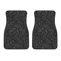 Black Western Damask Floral Print Front Car Floor Mats