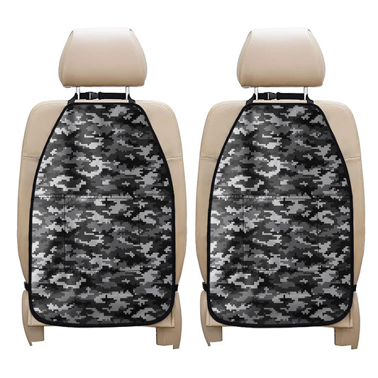 Black White And Grey Digital Camo Print Car Seat Organizers