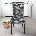 Black White And Grey Digital Camo Print Dining Chair Slipcover