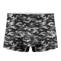 Black White And Grey Digital Camo Print Men's Boxer Briefs