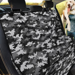 Black White And Grey Digital Camo Print Pet Car Back Seat Cover