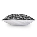 Black White And Grey Digital Camo Print Pillow Cover