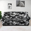 Black White And Grey Digital Camo Print Sofa Cover