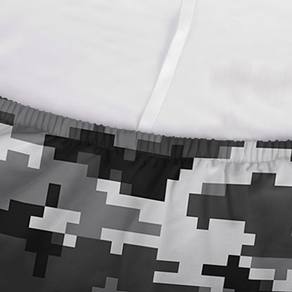 Black White And Grey Digital Camo Print Sofa Cover