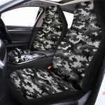 Black White And Grey Digital Camo Print Universal Fit Car Seat Covers