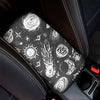 Black White Galaxy Outer Space Print Car Center Console Cover