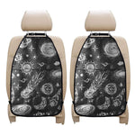 Black White Galaxy Outer Space Print Car Seat Organizers