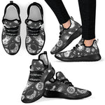 Black White Galaxy Outer Space Print Mesh Knit Shoes GearFrost