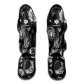 Black White Galaxy Outer Space Print Muay Thai Shin Guards