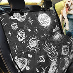 Black White Galaxy Outer Space Print Pet Car Back Seat Cover