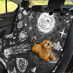 Black White Galaxy Outer Space Print Pet Car Back Seat Cover