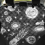 Black White Galaxy Outer Space Print Pet Car Back Seat Cover