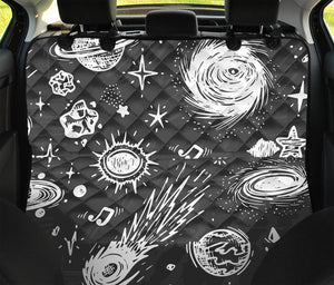 Black White Galaxy Outer Space Print Pet Car Back Seat Cover