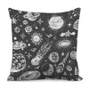 Black White Galaxy Outer Space Print Pillow Cover