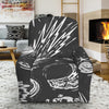 Black White Galaxy Outer Space Print Recliner Slipcover