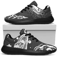 Black White Galaxy Outer Space Print Walking Shoes