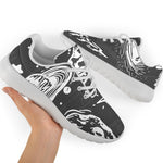 Black White Galaxy Outer Space Print Sport Shoes GearFrost