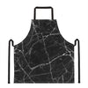 Black White Grunge Marble Print Apron