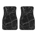 Black White Grunge Marble Print Front Car Floor Mats