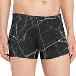 Black White Grunge Marble Print Men's Boxer Briefs