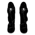 Black White Grunge Marble Print Muay Thai Shin Guards