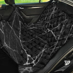 Black White Grunge Marble Print Pet Car Back Seat Cover