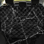 Black White Grunge Marble Print Pet Car Back Seat Cover