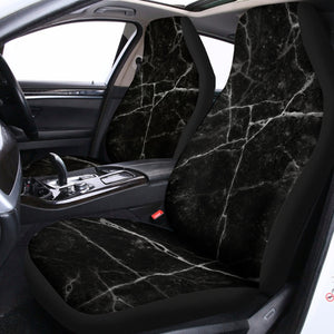 Black White Grunge Marble Print Universal Fit Car Seat Covers