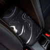 Black White Liquid Marble Print Car Center Console Cover